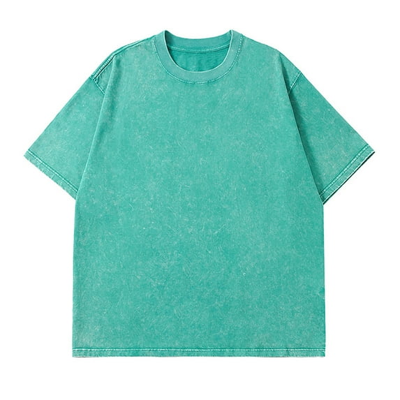 Kcolen Men's T-Shirts Casual Round Neck Pure Sports Undershirts Comfortable Loose Tops Fashion Clothes for Mens,Green