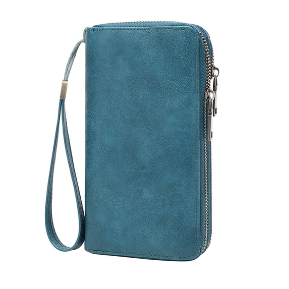 Kcolen Men's and Women's Slim RFID Blocking Vertical Leather Wallet with Loose for Secure Daily Use