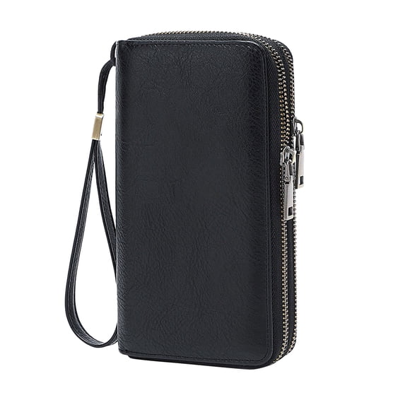 Kcolen Men's and Women's Slim RFID Blocking Vertical Leather Wallet with Loose for Secure Daily Use