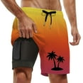 thumbnail image 1 of Kcolen Mens 5 Inch Swim Trunks Tan Drawstring Board Shorts Loose Swimwear Men's Swim Trunks Summer Beach Athletic Fit Bathing Suit Beach Board Shorts, 1 of 4