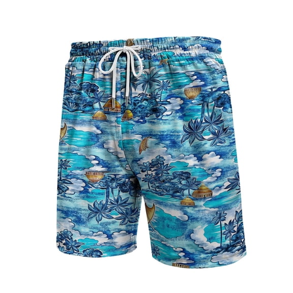 Kcolen Mens 5 Inch Swim Trunks Tan High Elastic Waist Board Shorts Loose Bathing Suit Swim Trunks Men Beach Summer Athletic Fit Men Swim Brief