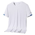 thumbnail image 1 of Kcolen Mens Big And Tall T Shirts 20 Summer Men's Casual Round Neck Short Sleeve T-Shirt Elastic Ice Silk Loose Fit Comfortable Tee, 1 of 4