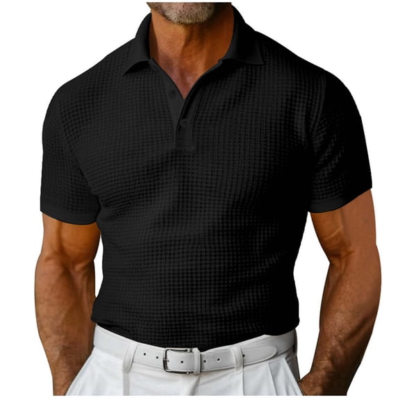 Kcolen Mens Polo Shirts Cotton Men's Slim Fit Lapel Collar Short Sleeve Shirt for Men and Plus Size Gentlemen Summer Casual Outdoor Basic