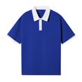 thumbnail image 1 of Kcolen Mens Polo Shirts Short Sleeve Cotton Men's Off Shoulder Lapel Shirt Pure Loose Fit Short Sleeve Casual Top Comfortable Breathable Tee for Daily Wear Summer Casual Beach Basic, 1 of 3