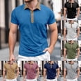 thumbnail image 1 of Kcolen Mens Polos Shirts Men's Short Sleeve Athletic Stretch Slim Fit T-Shirts Button Down Neck Casual Summer Basic Tee Shirts, 1 of 7