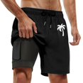 thumbnail image 1 of Kcolen Mens Small Swim Trunks Elastic Waist Drawstring Beach Shorts Lightweight Swimming Trunks Compression Liner Beach Summer Swimming Shorts for Men, 1 of 4