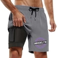 thumbnail image 1 of Kcolen Mens Swim Trunks 10 Inch Solid Mens Board Shorts Light Swimming Trunks Men's Swim Trunks Summer Beach Comfy Bathing Suit Beach Board Shorts, 1 of 3