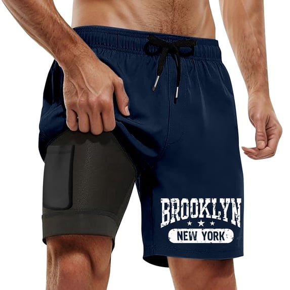 Kcolen Mens Swim Trunks 5 Inch Gradient Mens Swim Shorts Light Swimwear Mens Swim Trunks Summer Beach Fashion Bathing Suit Beach Board Shorts