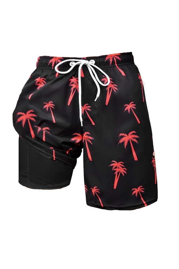 Mens Swim Trunks 5 Inch Stretch Elastic Waist Drawstring Hawaiian Shorts Light Bathing Suit Mens Swim Trunks Summer Beach Athletic Fit Men Swim Brief