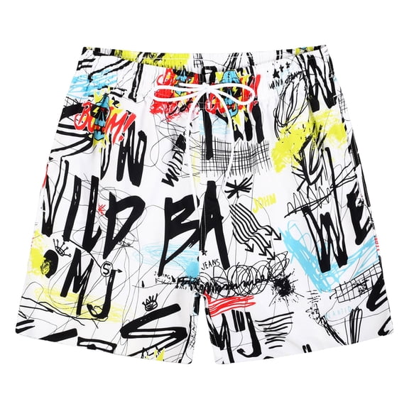 Kcolen Mens Swim Trunks 5 Inch Stretch High Stretch Beach Shorts Stretchy Upf Rash Guard Shorts for Men Mens Swim Trunks Summer Beach Loose Fit Bathing Suit Beach Board Shorts