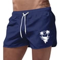 thumbnail image 1 of Kcolen Mens Swim Trunks 7 Inch Athletic Drawstring Beach Shorts Comfy Mens Bathing Suit 9 Inch Inseam Men's Swim Trunks Beach Summer Comfy Men Swim Brief, 1 of 4