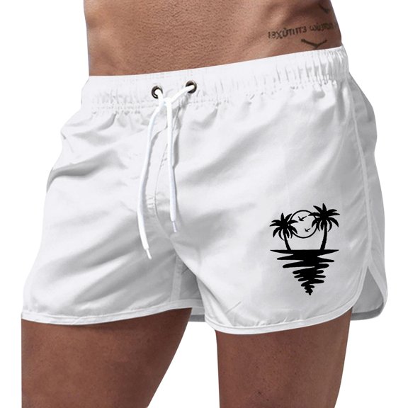 Kcolen Mens Swim Trunks 7 Inch Drawstring Board Shorts Comfy Swimwear Mens Swim Trunks Summer Beach Loose Fit Men Swim Brief