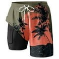 thumbnail image 1 of Kcolen Mens Swim Trunks 7 Inch Elastic Waist Beach Board Shorts Comfy Mens Bathing Suit 9 Inch Inseam Soft Compression Liner Beach Summer Swimming Shorts for Men, 1 of 7
