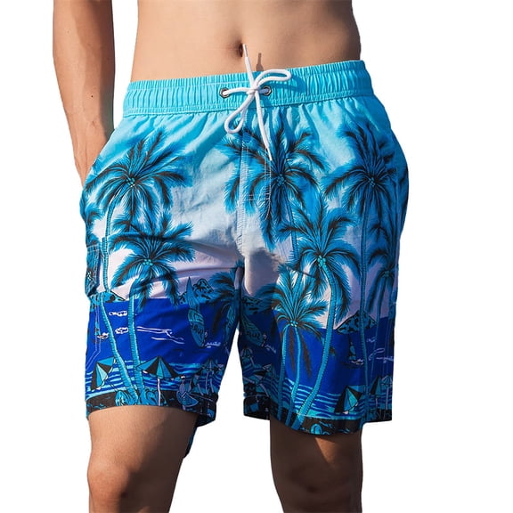 Kcolen Mens Swim Trunks 7 Inch High Elastic Waist Men's Board Shorts Lightweight Mens Swimsuit Men Swim Trunks Beach Summer Athletic Fit Swimwear