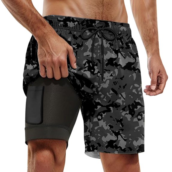 Kcolen Mens Swim Trunks 7 Inch High Stretch Hawaiian Shorts Loose Swimsuit for Men Men's Swim Trunks Summer Beach Fashion Men Swim Brief