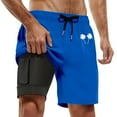 thumbnail image 1 of Kcolen Mens Swim Trunks 7 Inch Inseam Drawstring Short Pants Light Upf Swimming Trunks Soft Compression Liner Beach Summer Bathing Suit Beach Board Shorts, 1 of 4