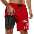 thumbnail image 1 of Kcolen Mens Swim Trunks 7 Inch Inseam Elastic Waist Hawaiian Shorts Lightweight Swimming Trunks Liner Compression Beach Summer Men Swim Brief, 1 of 4