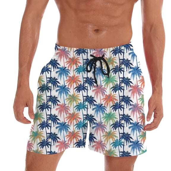 Kcolen Mens Swim Trunks 9 Inch Elastic Waist Board Shorts Lightweight Bathing Suit Swim Trunks Men Summer Beach Fashion Swimwear