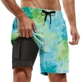 thumbnail image 1 of Kcolen Mens Swim Trunks 9 Inch Elastic Waist Mens Board Shorts Swimwear Stretchy Upf Swimsuit for Men Soft Compression Liner Summer Beach Swimwear, 1 of 4