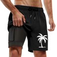 thumbnail image 1 of Kcolen Mens Swim Trunks 9 Inch Solid Boardshorts for Men Lightweight Mens Bathing Suit 9 Inch Inseam Soft Compression Liner Beach Summer Bathing Suit Beach Board Shorts, 1 of 4