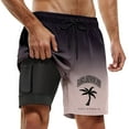thumbnail image 1 of Kcolen Mens Swim Trunks Elastic Waist Board Shorts Men's Comfy Mens Bathing Suit 9 Inch Inseam Soft Compression Liner Beach Summer Swimwear, 1 of 3