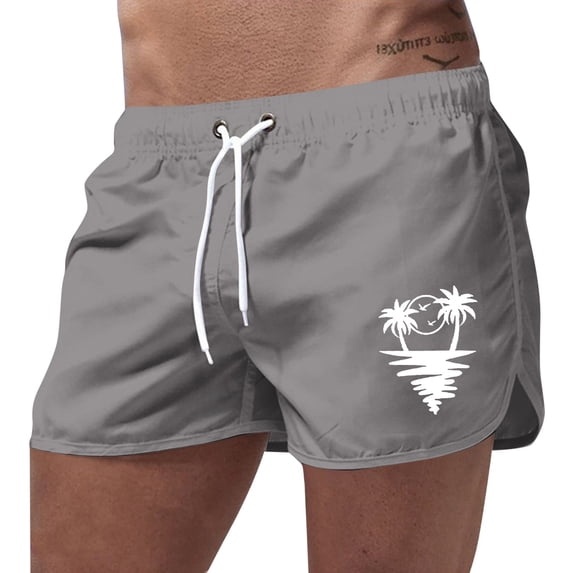Kcolen Mens Swim Trunks Elastic Waist Men's Board Shorts Light Mens Bathing Suit 9 Inch Inseam Mens Swim Trunks Beach Summer Fashion Swimming Shorts for Men