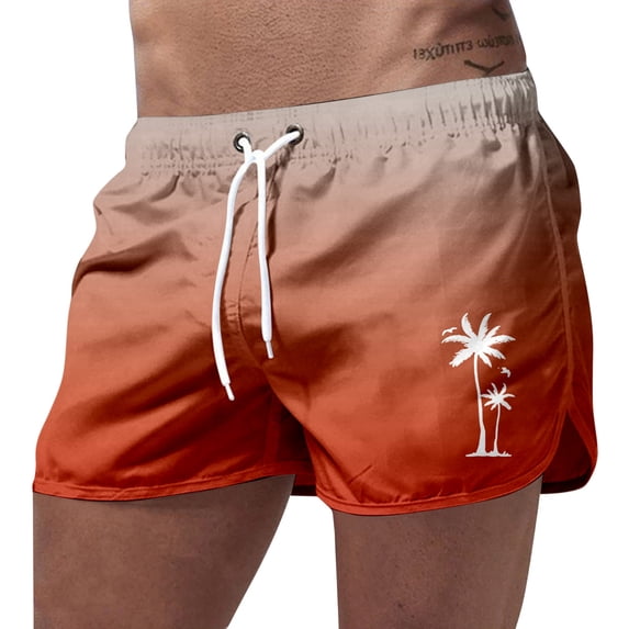 Kcolen Mens Tropical Swim Trunks Quick Dry Board Shorts Lightweight Drawstring Beach Shorts Summer Swimwear