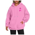 thumbnail image 1 of Kcolen Pink Cancer Sweatshirts for Women Cute Pink Ribbon Cancer Awareness Women Pullover Sweatshirts Hoodie with Pockets, 1 of 8