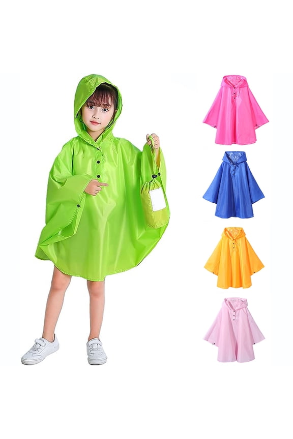 Raincoat for Boys Adorable Cartoon 3D Printed Kids Raincoat with for Toddler Girls and Boys Playful Children's Poncho