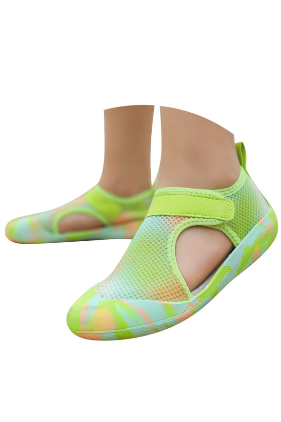 Shoes for Kids Barefoot Sneakers for Kids Boys Sneakers for Kids Lightweight Breathable Hook And Loop Closure Design Casual Outdoor Sports Shoes for Daily Wear