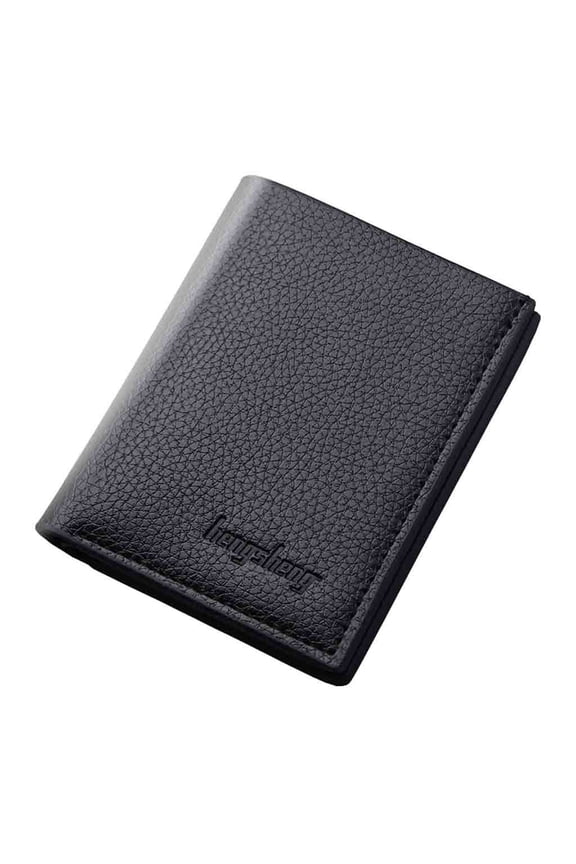 Slim Vertical Card Holder Purse for Men Compact Banknote Wallet Minimalist Design