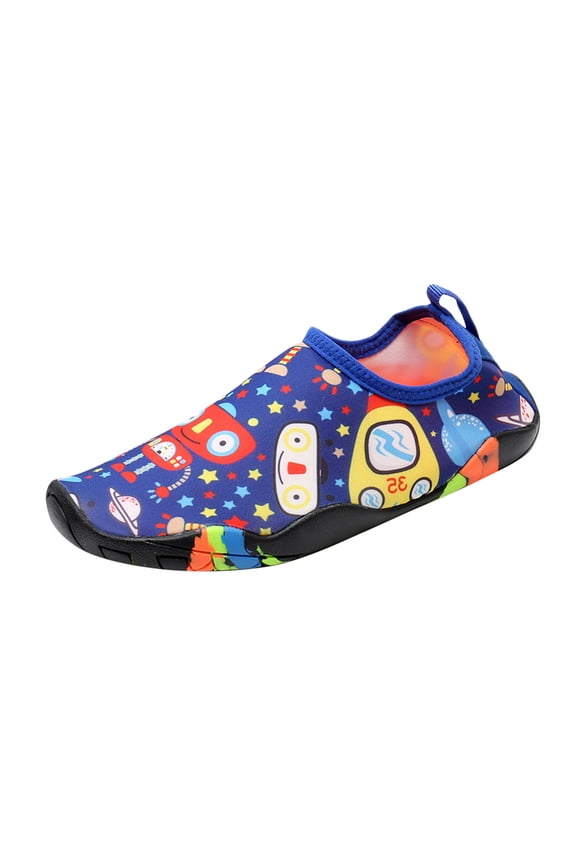 Sneakers for Boys Barefoot Shoes for Kids Kids Toddler Boys Girls Cartoon Outdoors Water Shoes Barefoot Quick-Dry Aqua Socks Non- Rubber Sole Snorkeling Shoes 3-8Y
