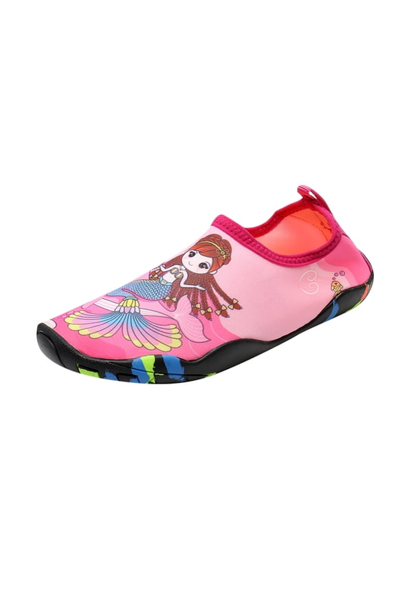 Sneakers Kids Big Kids Barefoot Shoes Kids Toddler Boys Girls Cartoon Outdoors Water Shoes Barefoot Quick-Dry Aqua Socks Non- Rubber Sole Snorkeling Shoes 3-8Y