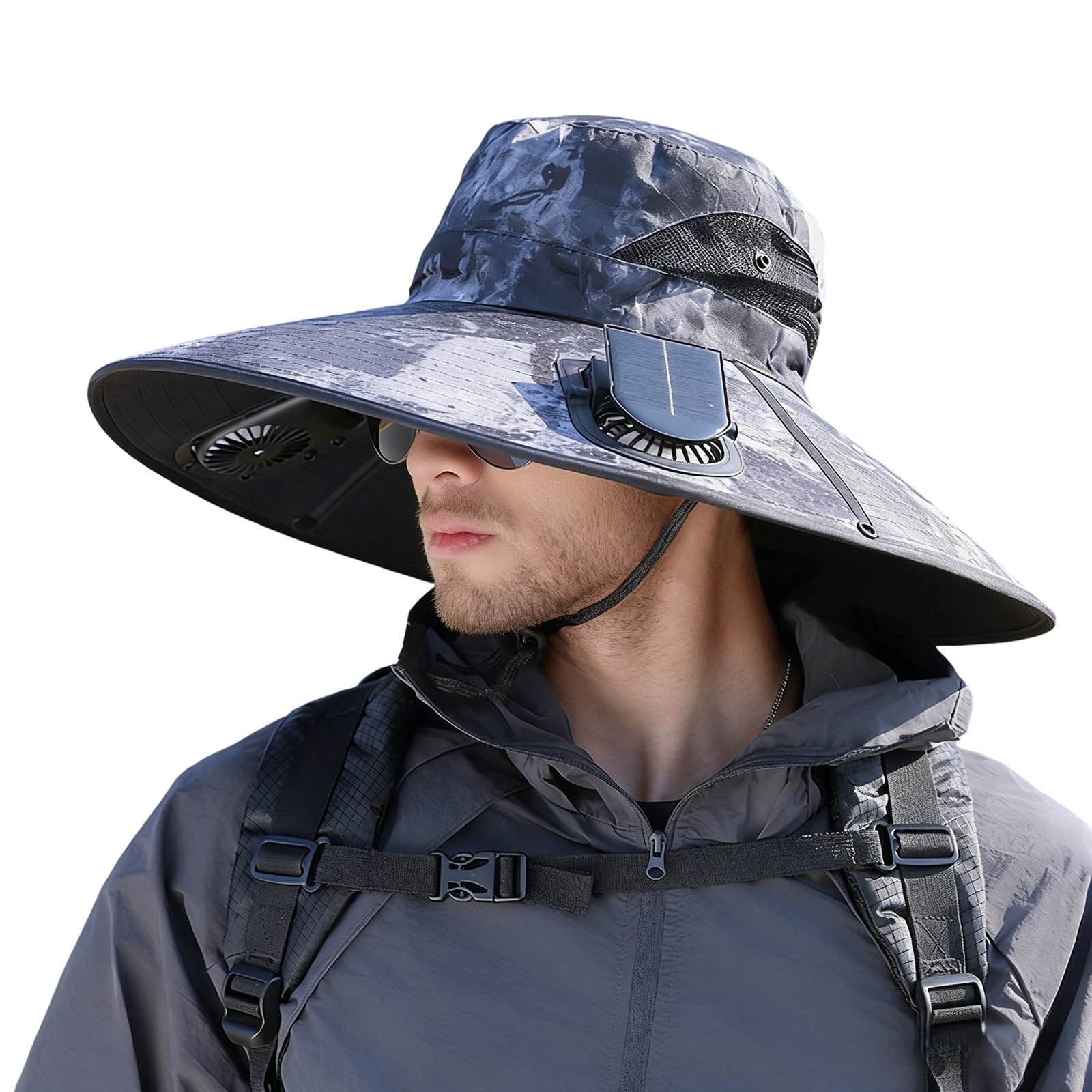 Kcolen Solar Powered Ventilated Fisherman Hat With Long Lasting Lithium ...