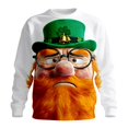 thumbnail image 1 of Kcolen St Patricks Day Sweatshirt for Men Shamrock Crewneck Sweatshirts Funny 3D Pattern Long Sleeve Shirt Pullover Irish Saint Patricks Day Tops, 1 of 4