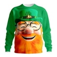 thumbnail image 1 of Kcolen St Patricks Day Sweatshirt for Men Shamrock Crewneck Sweatshirts Funny 3D Pattern Long Sleeve Shirt Pullover Irish Saint Patricks Day Tops, 1 of 3