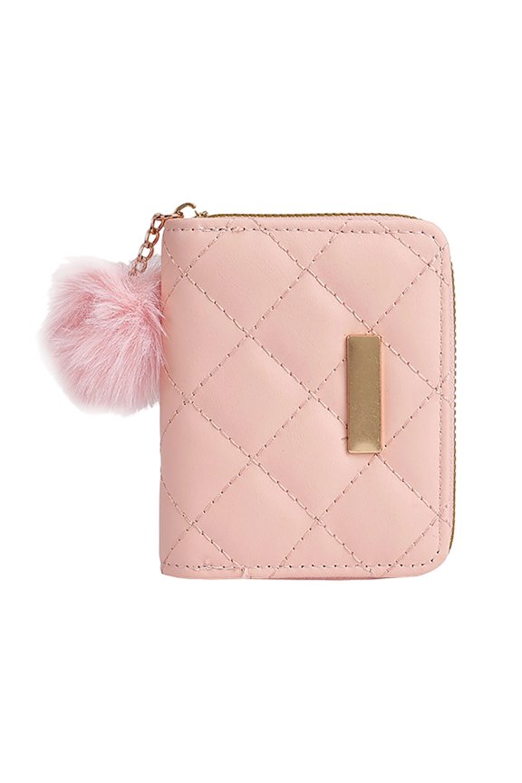 Stylish Quilted Wallet for Women Compact Everyday With Secure Card Slots And Bill Compartment