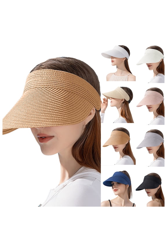 Sun Hats for Men Work Stylish Summer Wide Brim Straw Visor Beach Sun Hat for Women Outdoor Wide Brim Sun Hat