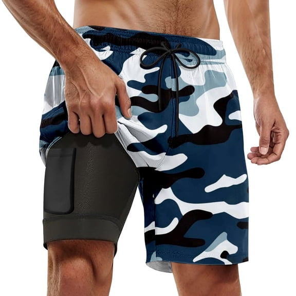 Kcolen Swim Trunks Men 5 Inch High Elastic Waist Boardshorts for Men Comfy Swimsuit for Men Men Swim Trunks Beach Summer Fashion Bathing Suit Beach Board Shorts