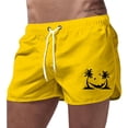 thumbnail image 1 of Kcolen Swim Trunks Men 5 Inch High Elastic Waist Hawaiian Shorts Loose Rash Guard Shorts for Men Summer Beach Bathing Suit Beach Board Shorts, 1 of 4