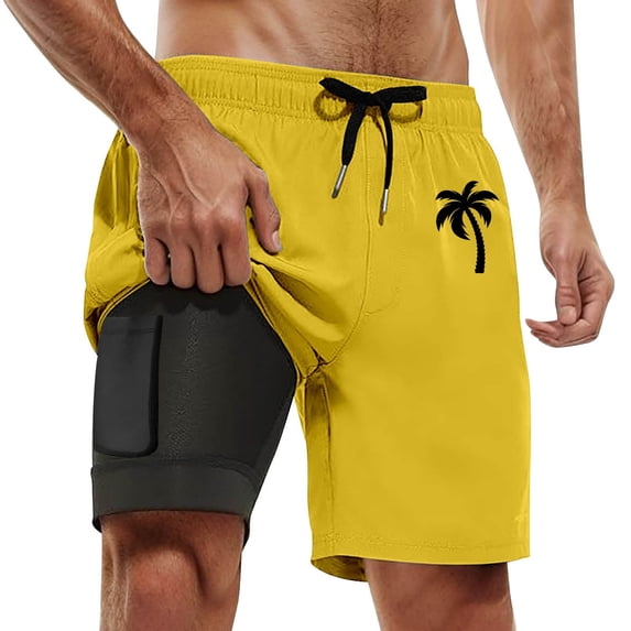 Kcolen Swim Trunks Men 5 Inch Inseam Elastic Waist Drawstring Mens Board Shorts Comfy Mens Bathing Suit 9 Inch Inseam Mens Swim Trunks Summer Beach Loose Fit Swimwear