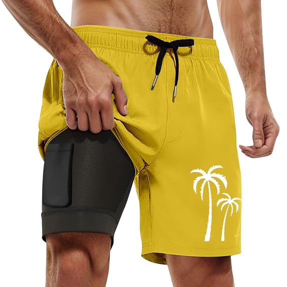 Kcolen Swim Trunks Men 5 Inch Soild Color Swimming Short Light Mens Swimwear Liner Compression Summer Beach Men Swim Brief