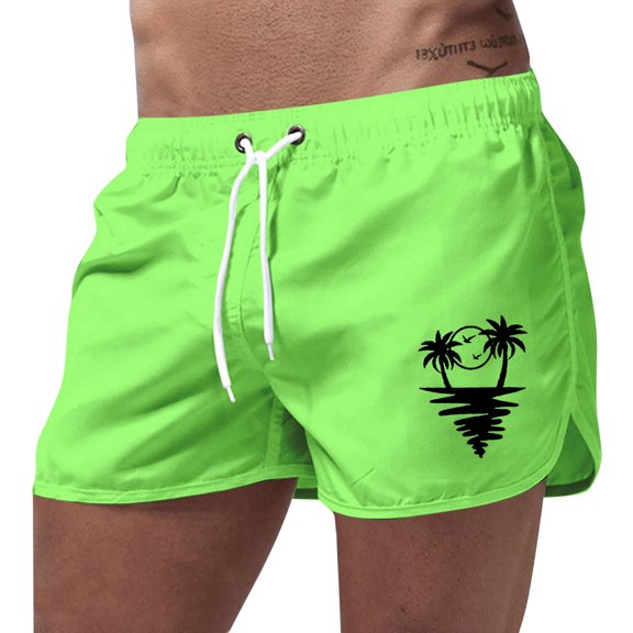 Kcolen Swim Trunks Men 6 Inch Solid Swimming Short Lightweight Funny Mens Swim Trunks Men Swim Trunks Summer Beach Comfy Swimwear