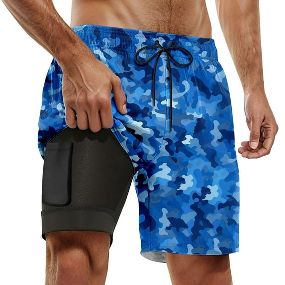 Kcolen Swim Trunks Men Drawstring Swim Shorts Loose Funny Mens Swim Trunks Soft Compression Liner Beach Summer Men Swim Brief