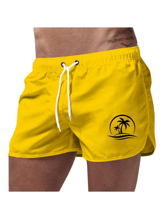 Swim Trunks Men Elastic Waist Swimming Short Stretchy Upf Rash Guard Shorts for Men Swim Trunks Men Summer Beach Athletic Fit Bathing Suit Beach Board Shorts