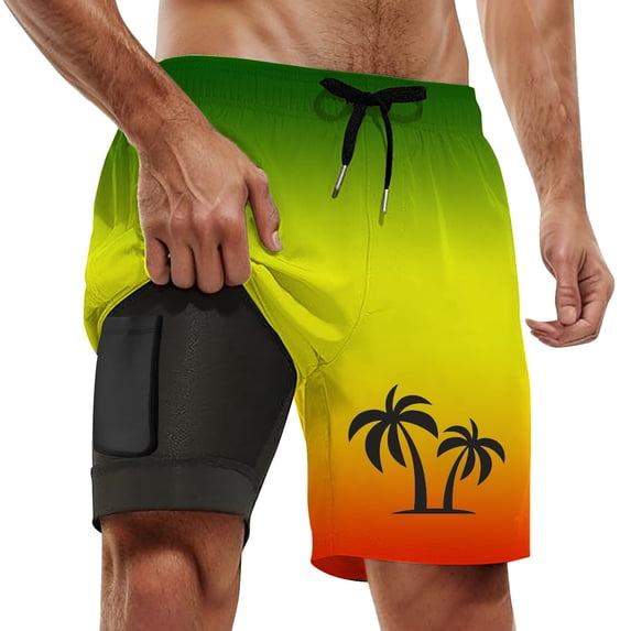 Kcolen Swim Trunks for Men High Stretch Stretch Men Swim Shorts Lightweight Rash Guard Shorts for Men Soft Compression Liner Summer Beach Men Swim Brief