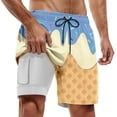 thumbnail image 1 of Kcolen Swim Trunks Men,Mens Swim Trunks 9 Inch,Print Drawstring Waist Lightweight Summer Board Shorts for Surfing Swimming, 1 of 4