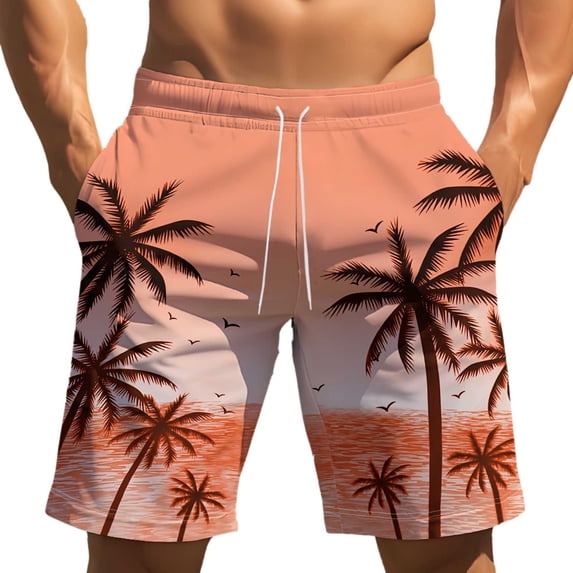 Kcolen Swim Trunks Men Soild Color Beach Shorts Comfy Mens Bathing Suit 9 Inch Inseam with Compression Liner Beach Summer Men Swim Brief
