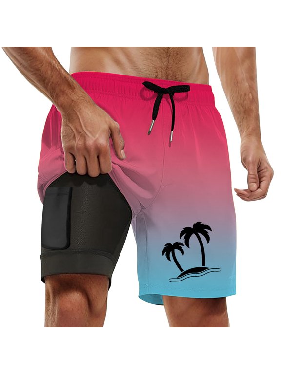 Swim Trunks Men Soild Color Swim Shorts Light Upf Rash Guard Shorts for Men Men Swim Trunks Beach Summer Athletic Fit Bathing Suit Beach Board Shorts