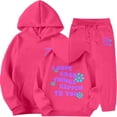 thumbnail image 1 of Kcolen Toddler Girl Clothes Casual Regular Fit Pullover Jogger Pant Outfit Set Girls Fall Outfits 2 Piece Sets, 1 of 4